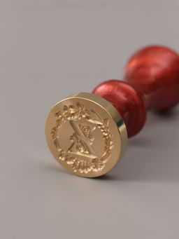 Печать для сургуча с пластиковой ручкой «Венок с буквой Z», 2.5×2.5×6.3 см