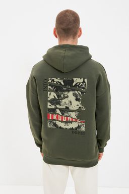TRENDYOL MAN Siyah Regular/Normal Kesim Bask?l? Kapusonlu Sanatsal Bask?l? Sweatshirt TMNAW20SW0489 - Trendyolmilla фото 20