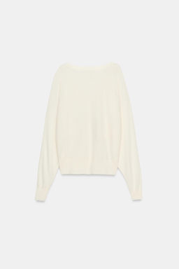 JERSEY PUNTO ESCOTE PICO / Blanco - Zara фото 9