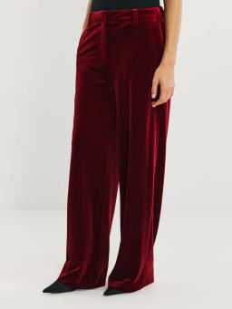 Прямые брюки из бархата / Zarina