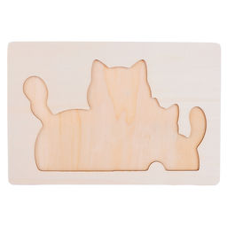 Пазл-вкладыш Мама кошка с котятами - Щепочка фото 2