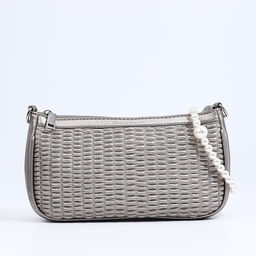 Сумка-багет на молнии, длинный ремень, цвет серебристый - Simaland фото 2