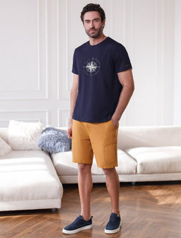 Футболка полуприлегающего кроя с принтом из премиального хлопка - Vilatte фото 4