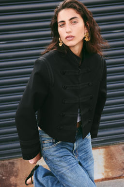 Chaqueta de sarga con hombreras - H&m фото 2