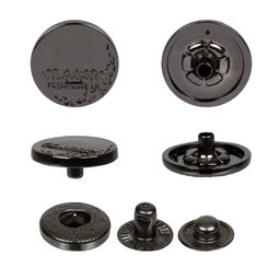 Кнопка Micron JK 007 металл нержавеющий сплав d 15 мм 36 шт. №06 под черный никель