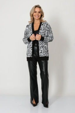 Жакет В 1881/черно-белый