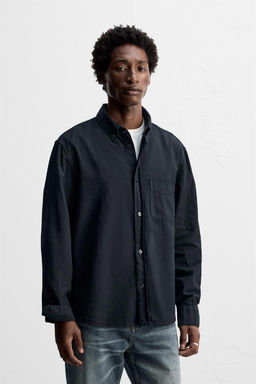 TEXTURED CHAMBRAY SHIRT - Zara фото 11