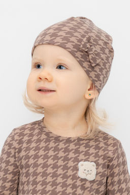 Crockid _ КР 8170/беж,гусиная лапка к505 шапка дет