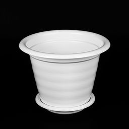 Горшок цв."Виола" 16л. с под.белый М1348