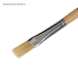 Цена за 10 шт. Кисть для рисования, щетина, № 12, плоская, деревянная ручка, международный размер
