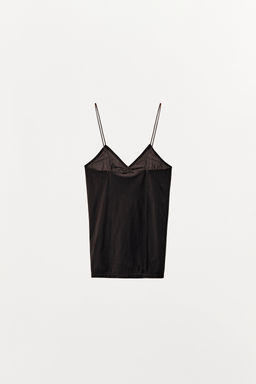 GATHERED V-NECK STOCKING TOP - Zara фото 4