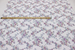 Рогожка Вьющиеся розочки, ш.1.5м, хлопок-100%, 165гр/м.кв - Купава фото 4