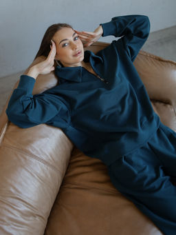 Свитшот-поло женский Pike, изумруд