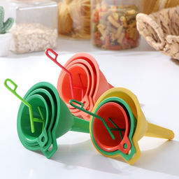 Цена за 2 шт. Набор воронок на подвеске, 3 шт., пластик, МИКС