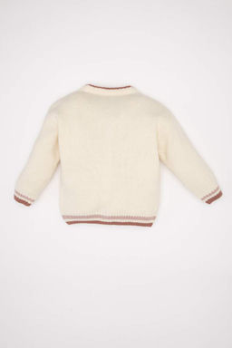 Кардиган с V-образным вырезом для маленьких девочек - Defacto фото 4