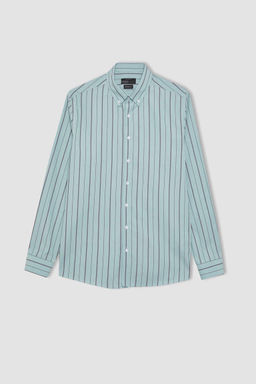 Рубашка в полоску с длинным рукавом Modern Fit - Defacto фото 10