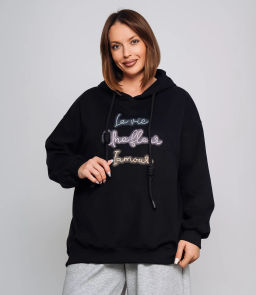 Худи #КТ3628 (1), чёрный