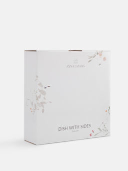 Блюдо, 23х6 см, с бортами, фарфор N, белое, Цветы и листья, Primrose - Anna lafarg фото 6