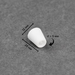 Цена за 2 шт. Набор наконечников для шнура, d = 4 мм, 2 1,2 см, 100 шт, цвет белый - Арт узор фото 3