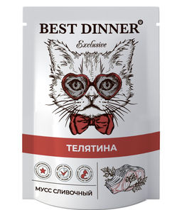 Мусс сливочный для взрослых кошек Телятина 7431