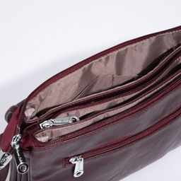 Сумка-мессенджер на молнии, цвет бордовый - Simaland фото 6