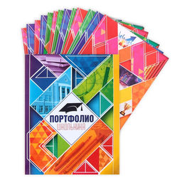 Папка школьная на кольцах «Портфолио школьника», 13 листов-разделителей, 24.5×32 см.