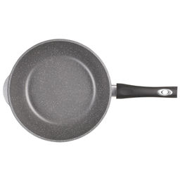 Сотейник с антипригарным покрытием д24см Графит, h8,2см, s0,4см, ручка из термостойкого пластика, стеклянная крышка с пароотводом, подарочная упаковка (Россия) - Домашняя мода фото 3