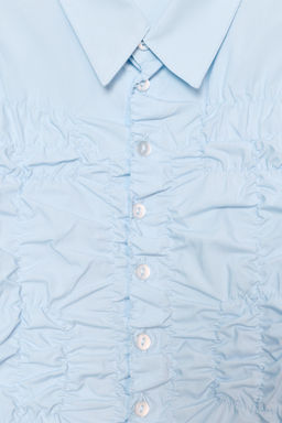POPLIN SHIRT WITH ELASTIC GATHERING - Zara фото 22