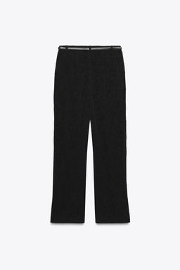 JACQUARD TROUSERS WITH CHAIN BELT - Zara фото 6