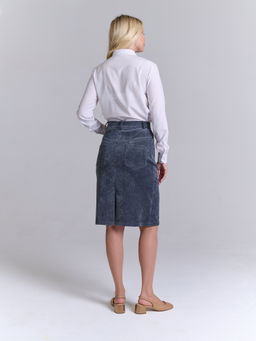 Вельветовая юбка прямого кроя