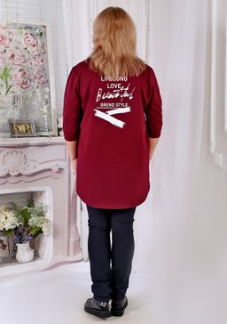 Рубашка Тотал бордо - Марлен фото 3