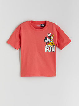 Mickey Mouse Bask?l? Erkek ?ocuk Ti??rt