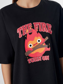 Туника домашняя женская черная с надписью - Mark formelle фото 3