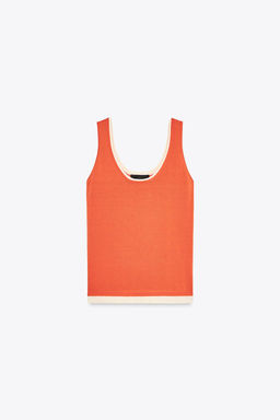 DOUBLE-LAYER KNIT TOP - Zara фото 4