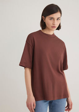 Kahverengi Tisort - Mavi фото 2