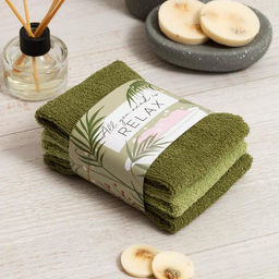 Набор махровых полотенец All you need is relax, 30×30 см - 3 шт., 340 г/м², 100% хлопок