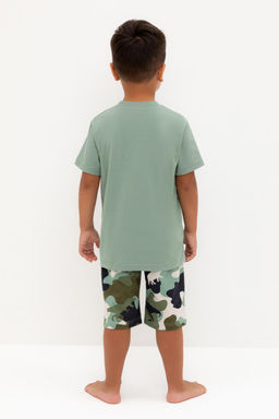 К 1528/эвкалипт,камуфляж с динозаврами пижама для мал