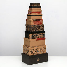 Набор подарочных крафтовых коробок 10 в 1 Брутальность, 12 7 4 - 32.5 20 12.5 см - Дарите счастье фото 8