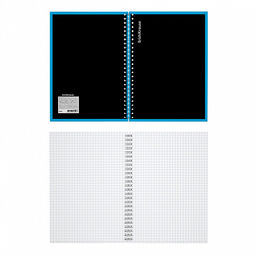 Цена за 12 шт. Тетрадь общая ученическая на спирали ErichKrause Accent, А4, 120 листов, клетка, ламинация глянцевая, структурное тиснение лён  фото 7