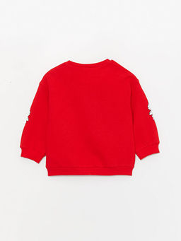 Bisiklet Yaka Uzun Kollu Minnie Mouse Bask?l? K?z Bebek Sweatshirt - Waikiki фото 3