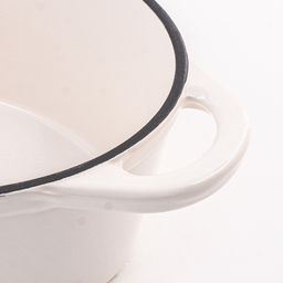 40640 Кастрюля чугун 3,5 л эмаль/покрытие белая MB (х2) - Mayer&boch фото 4