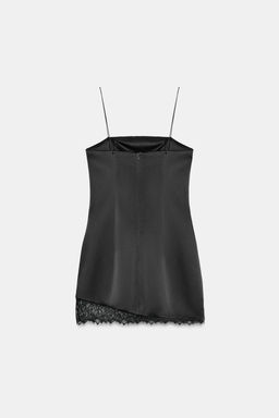 SHORT SATIN LACE DRESS - Zara фото 5