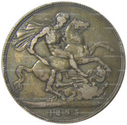 Монета 1 крона 1893 года Великобритания