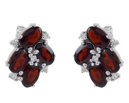 Серьги из серебра гранат, Пафос