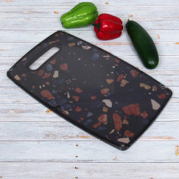 Цена за 2 шт. Доска разделочная пластиковая "Stone" 23*37*1см Крошка темная