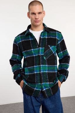 TRENDYOL MAN Ekru Unisex Oversize Fit K?sl?k Kareli Oduncu Gomlek Ceket TMNAW25GO00024 - Trendyolmilla фото 3