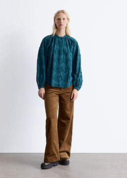 Blusa voluminosa con apliques florales - H&m фото 6