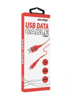Кабель Type-C - USB, 1 м, в пакете (iK-3112ERG) "SmartBuy", белый, 2A