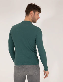 Ye_il Slim Fit Bisiklet Yaka Triko Kazak - Pierre cardin фото 5