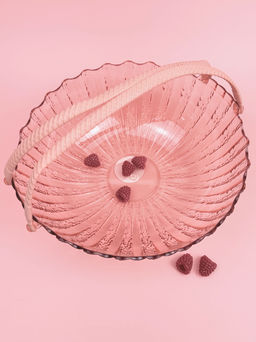 Ваза для фруктов с ручками 25см (пластик) цвет микс OLS-033А-47